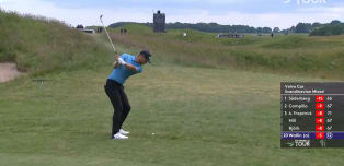 Home favourite Jesper Svensson goes close with approach to the 11th 
